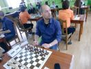 Just before the start. He doesn't know he will become a winner