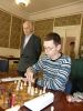 International arbiter Rudolf Kolesnikov fixes "touch-play" rule in game of Oleg Terletsky.
