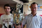 21-year-old GM Martyn Kravtsiv (Ukraine) and 39-year-old Sergei Tiviakov (Netherlands) were declared winners of the first LBV tournament with the same Buchholz and Sonneborn-Berger score!
