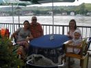 With my sister Alina, her husband Andreas with our daughters having dinner on the bank of Rhine