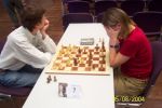 With English grandmaster Luke McShane. I was lucky to make draw in 960 chess in Mainz 2004.
